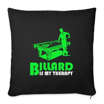 Le billard est ma thérapie - Housse de coussin décorative 45 x 45 cm - noir - Devant