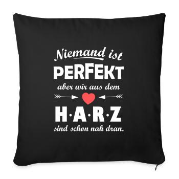 The home in the Harz Mountains - Sofa pillowcase 17,3'' x 17,3'' (45 x 45 cm) - black - Front