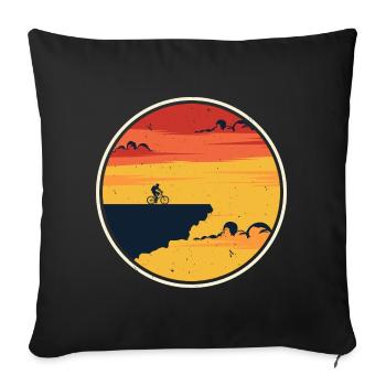 Sunset Cliff Ride - Sofa pillowcase 17,3'' x 17,3'' (45 x 45 cm) - black - Front