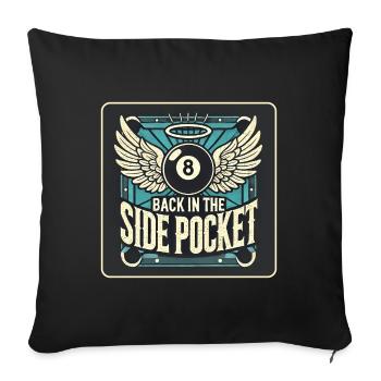 Design de billard - Housse de coussin décorative 45 x 45 cm - noir - Devant