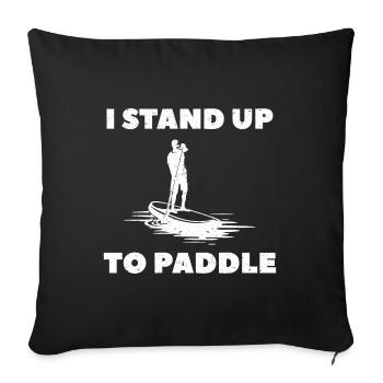 Stand Up Paddling SUP - Sofa pillowcase 17,3'' x 17,3'' (45 x 45 cm) - black - Front