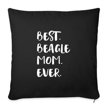 Beagle - Housse de coussin décorative 45 x 45 cm - noir - Devant