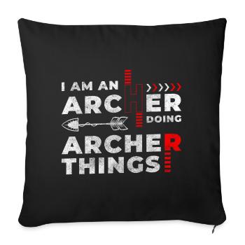 Archer Loisir Précision Arc Ligue - Housse de coussin décorative 45 x 45 cm - noir - Devant