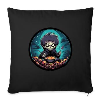 Cereal Killer Funny Muesli Motif - Housse de coussin décorative 45 x 45 cm - noir - Devant