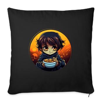 Cereal Killer Lustiges Müsli Motiv - Sofakissenbezug 45 x 45 cm - Schwarz - Vorne