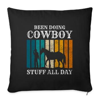 Cowboy Courage Bandit Costume - Sofa pillowcase 17,3'' x 17,3'' (45 x 45 cm) - black - Front