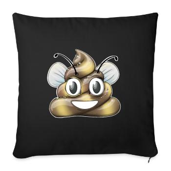 BumblePoo - Sofa pillowcase 17,3'' x 17,3'' (45 x 45 cm) - black - Front