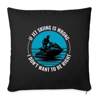 Jet Skiing Watersports Speed Adventure Ocean Ride - Sofa pillowcase 17,3'' x 17,3'' (45 x 45 cm) - black - Front