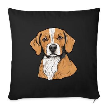 Hundehalter Hundesport Vierbeiner - Sofakissenbezug 45 x 45 cm - Schwarz - Vorne