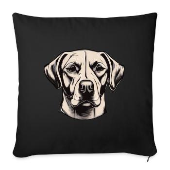 Dog Owner Paw Four-legged Dog Lover - Sofa pillowcase 17,3'' x 17,3'' (45 x 45 cm) - black - Front