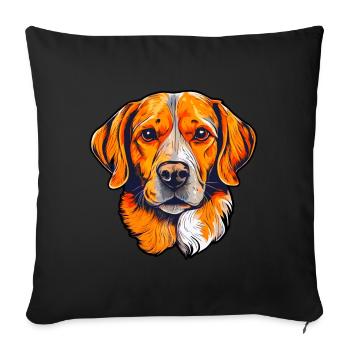 Pattes de chien Animaux de compagnie Amoureux des animaux - Housse de coussin décorative 45 x 45 cm - noir - Devant