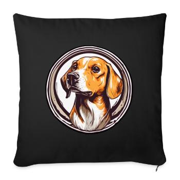 Dogs Dog Sports Four-legged Dog Lover - Sofa pillowcase 17,3'' x 17,3'' (45 x 45 cm) - black - Front