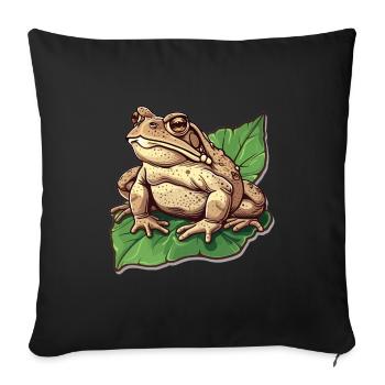 Toad Frog Amphibian - Sofa pillowcase 17,3'' x 17,3'' (45 x 45 cm) - black - Front