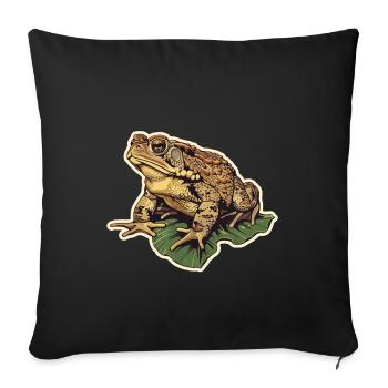 Toad Frog Amphibian - Sofa pillowcase 17,3'' x 17,3'' (45 x 45 cm) - black - Front