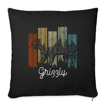 Ours, Fourrure, Ours Polaire, Prédateur - Housse de coussin décorative 45 x 45 cm - noir - Devant