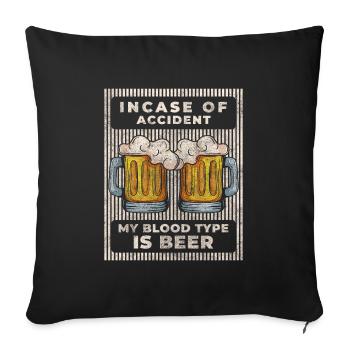 Tournée des bars Alcool Bière Événement - Housse de coussin décorative 45 x 45 cm - noir - Devant