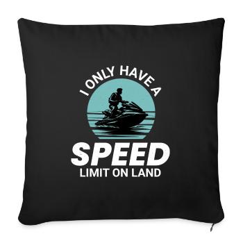 Jet Ski Ocean Ride Water Sports Adventure - Sofa pillowcase 17,3'' x 17,3'' (45 x 45 cm) - black - Front