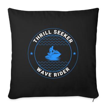 Jet Ski Hydrotherapy Ocean Adventure Watersports - Sofa pillowcase 17,3'' x 17,3'' (45 x 45 cm) - black - Front