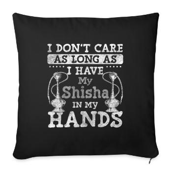 pipe à eau plaisir fumée - Housse de coussin décorative 45 x 45 cm - noir - Devant