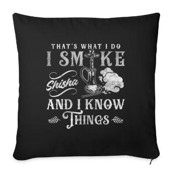 Chicha Fumé Oriental - Housse de coussin décorative 45 x 45 cm - noir - Devant