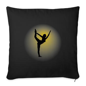 Silhouette 3 - Housse de coussin décorative 45 x 45 cm - noir - Devant
