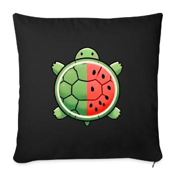 Natures Sweet Blend Watermelon Turtle - Sofa pillowcase 17,3'' x 17,3'' (45 x 45 cm) - black - Front