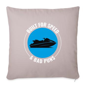 Papa qui aime le jet ski Amateurs de vitesse - Housse de coussin décorative 45 x 45 cm - taupe clair - Devant