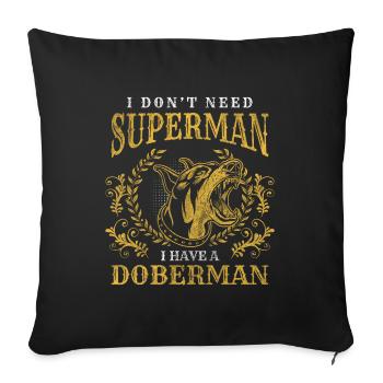 Fighting Dog Danger Guard Dog Owner - Sofa pillowcase 17,3'' x 17,3'' (45 x 45 cm) - black - Front