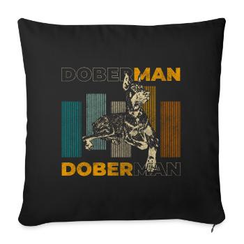 Chien de combat Animal de compagnie - Housse de coussin décorative 45 x 45 cm - noir - Devant