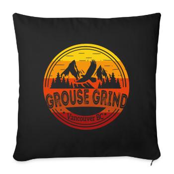 Grouse Grind Vancouver BC Canada Hiking Trail Moun - Sofa pillowcase 17,3'' x 17,3'' (45 x 45 cm) - black - Front