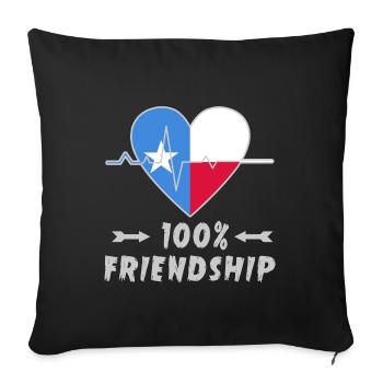 Somalia and Poland 100% friendship - Sofa pillowcase 17,3'' x 17,3'' (45 x 45 cm) - black - Front