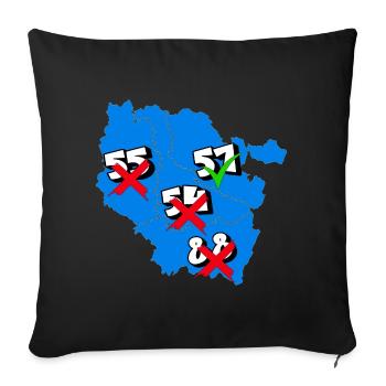 Lorraine Region - Sofa pillowcase 17,3'' x 17,3'' (45 x 45 cm) - black - Front