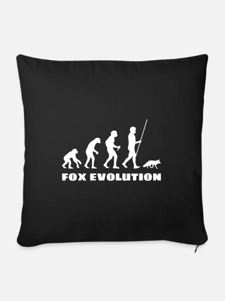 Fuchs Evolution - Sofakissenbezug 45 x 45 cm - Schwarz