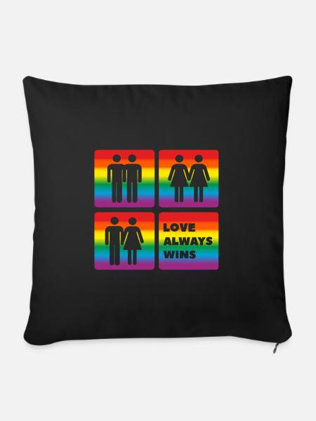 Homosexualität - Sofakissenbezug 45 x 45 cm - Schwarz