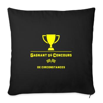 GAGNANT DU CONCOURS DE CIRCONSTANCES ! - Housse de coussin décorative 45 x 45 cm - noir - Devant