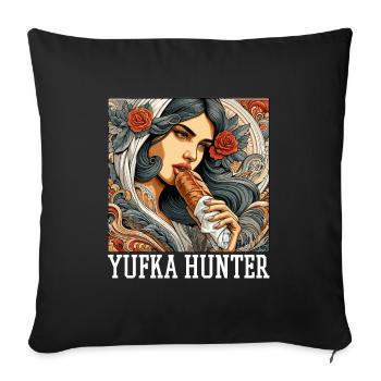 Yufka Hunter Kebab Gift - Sofa pillowcase 17,3'' x 17,3'' (45 x 45 cm) - black - Front
