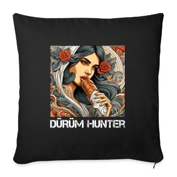 Dürüm Hunter Kebab Gift - Sofa pillowcase 17,3'' x 17,3'' (45 x 45 cm) - black - Front