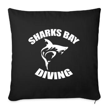 SHARKS BAY DIVING - Sofa pillowcase 17,3'' x 17,3'' (45 x 45 cm) - black - Front