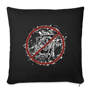 Veuillez ne pas prendre de photos - Housse de coussin décorative 45 x 45 cm - noir - Devant