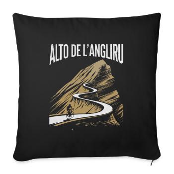 Montée de l’Alto de L’Angliru - Housse de coussin décorative 45 x 45 cm - noir - Devant