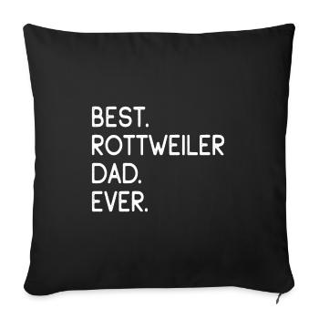 Rottweiler - Sofa pillowcase 17,3'' x 17,3'' (45 x 45 cm) - black - Front