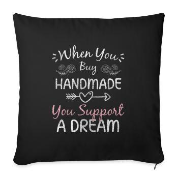 Mode Einkaudszentrum Laufsteg Shoppingqueen - Sofakissenbezug 45 x 45 cm - Schwarz - Vorne