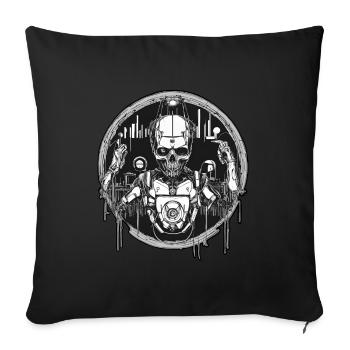 Music Deejay House Robotics - Sofa pillowcase 17,3'' x 17,3'' (45 x 45 cm) - black - Front