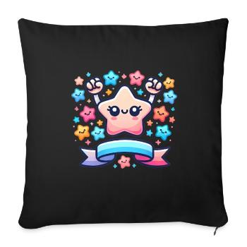 16 Jahre Awesome Star Celebration - Sofakissenbezug 45 x 45 cm - Schwarz - Vorne
