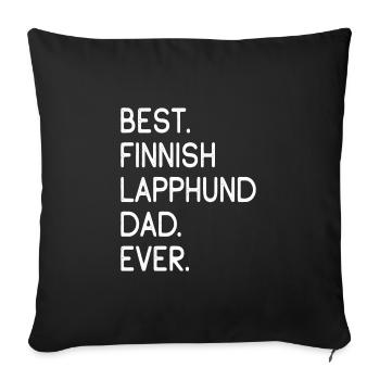 Finnish Lapphund Finnischer Lapphund - Sofakissenbezug 45 x 45 cm - Schwarz - Vorne