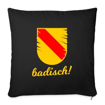 Die Badner im Südwesten - Sofakissenbezug 45 x 45 cm - Schwarz - Vorne