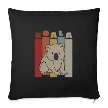 Koala Rétro - Housse de coussin décorative 45 x 45 cm - noir - Devant