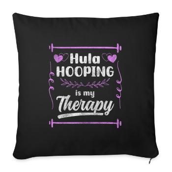 Hullern Fitness Fit Woman - Sofa pillowcase 17,3'' x 17,3'' (45 x 45 cm) - black - Front