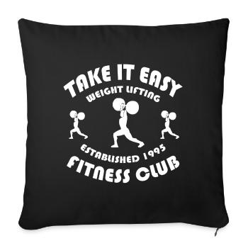 TAKE IT EASY - Sofakissenbezug 45 x 45 cm - Schwarz - Vorne
