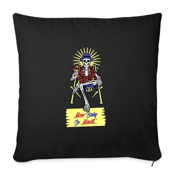 MON BODY SE MEURT (été, plage) - Housse de coussin décorative 45 x 45 cm - noir - Devant
